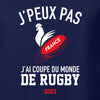 tee-shirt femme bleu je peux pas j'ai coupe du monde de rugby