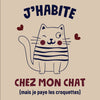 tablier j'habite chez mon chat mais je paye les croquettes