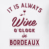 t-shirt vin de bordeaux