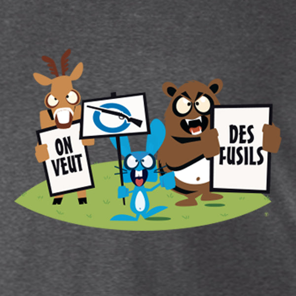 t-shirt enfant on veut des fusils