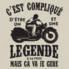 t-shirt compliqué motard legende