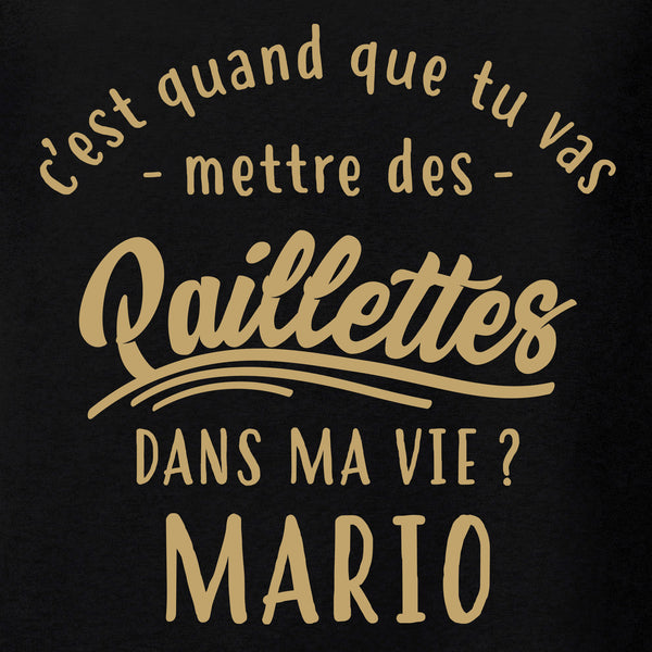 shirt personnalisé t shirt paillette dans ma vie