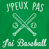 je peux pas baseball tee shirt