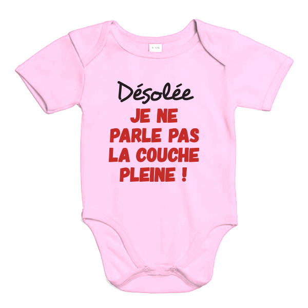 Body bébé COUCHE PLEINE