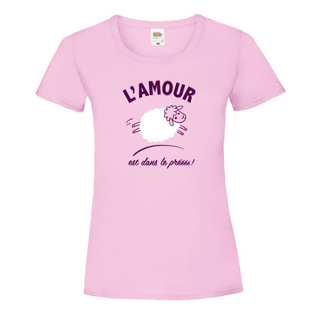 t-shirt femme l'amour est dans le pré