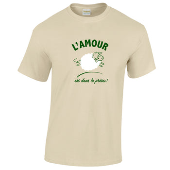 t-shirt l'amour est dans le pré