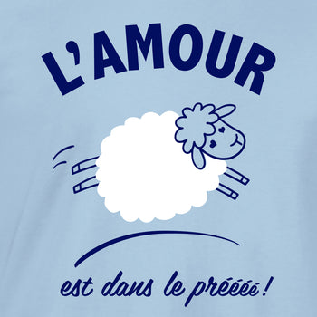 t-shirt mouton amour dans le pré