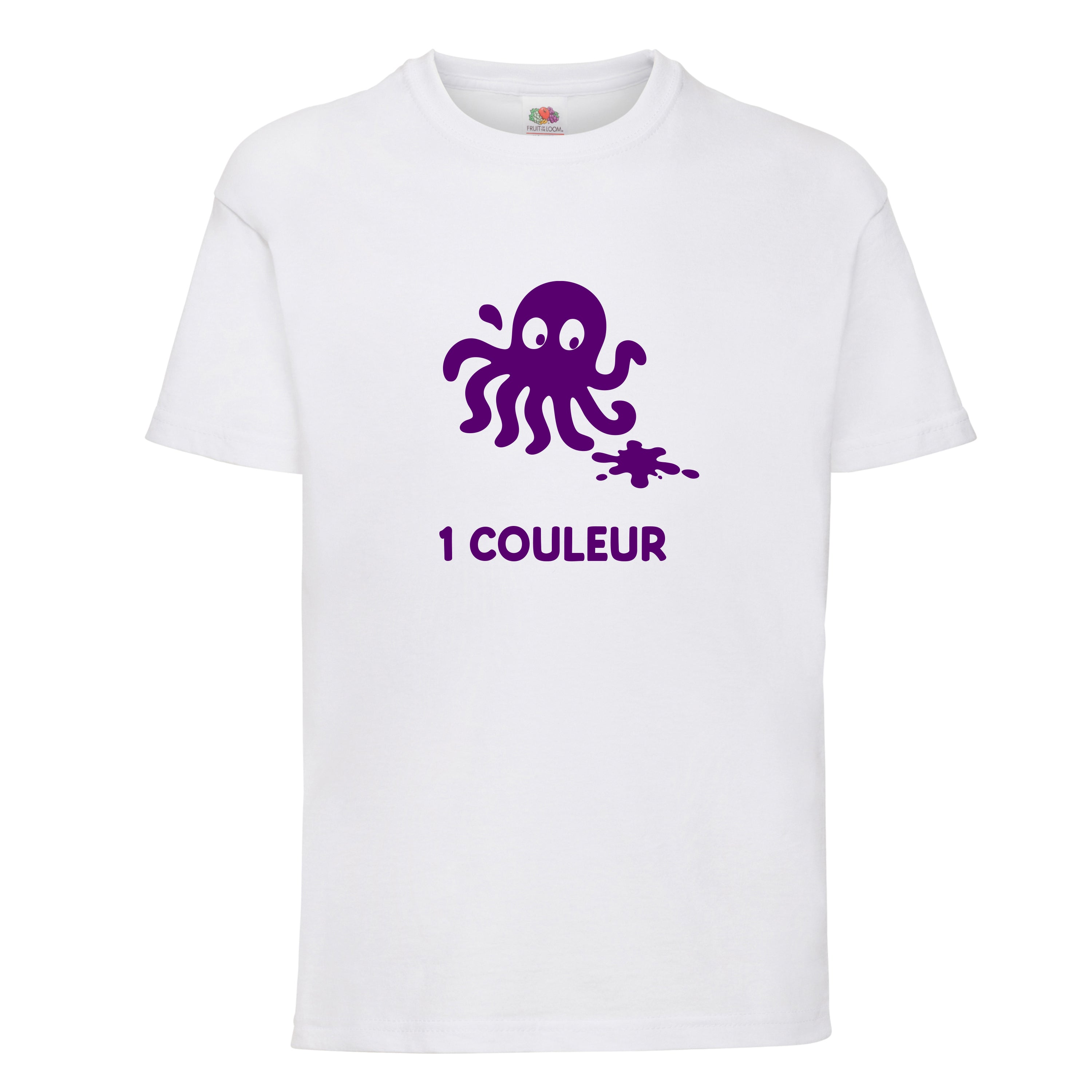 T-shirt enfant impression 1 FACE en 1 COULEUR