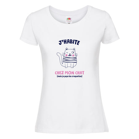 T-shirt J'habite chez mon chat