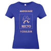 t-shirt femme bleu cobalt à personnaliser