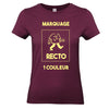 t-shirt femme bordeaux à personnaliser