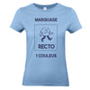 t-shirt femme bleu ciel à personnaliser
