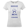 t-shirt femme gris chiné à personnaliser