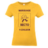 t-shirt femme jaune à personnaliser