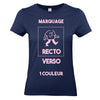 t-shirt femme marine impression personnalisée recto-verso