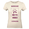 t-shirt femme naturel impression personnalisée recto-verso