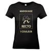 t-shirt femme noir à personnaliser