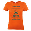 t-shirt femme orange à personnaliser