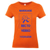 t-shirt femme orange impression personnalisée recto-verso