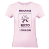 t-shirt femme rose à personnaliser