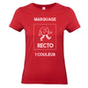 t-shirt femme rouge à personnaliser
