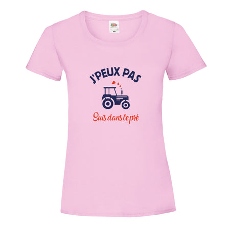 t-shirt femme je ne peux pas je suis dans le pré