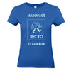 t-shirt femme bleu roy à personnaliser