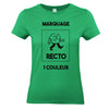 t-shirt femme vert gazon à personnaliser