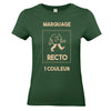 t-shirt femme vert foncé à personnaliser