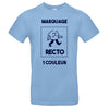t-shirt bleu ciel personnalisé sur 1 face en 1 couleur