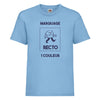 t-shirt enfant bleu ciel à personnaliser en 1 couleur