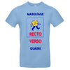 tee shirt bleu ciel à personnaliser avec mes photos
