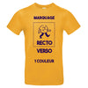 t-shirt jaune à imprimer recto et verso