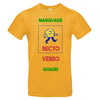 tee shirt jaune à personnaliser avec mes photos