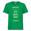 t-shirt enfant vert personnalisation en 1 couleur recto-verso