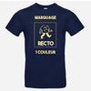 t-shirt marine personnalisé sur 1 face en 1 couleur