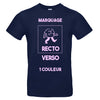 t-shirt bleu marine à imprimer recto et verso
