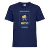 t-shirt enfant marine à customiser en quadri 