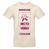 t-shirt coton naturel à imprimer recto et verso