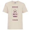 t-shirt enfant naturel personnalisation en 1 couleur recto-verso