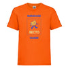 t-shirt enfant orange à customiser en quadri 