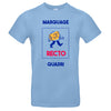 t-shirt personnalisé bleu ciel impression quadri face