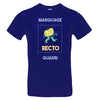 t-shirt à personnaliser bleu indigo  impression quadri face