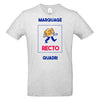 t-shirt gris chiné à personnaliser impression quadri face