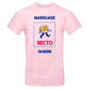 t-shirt rose à à customiser impression quadri face
