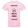 t-shirt rose à imprimer recto et verso