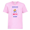t-shirt enfant rose à customiser en quadri 