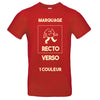 t-shirt rouge à imprimer recto et verso