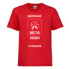 t-shirt enfant rouge personnalisation en 1 couleur recto-verso