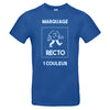 t-shirt bleu roi personnalisé sur 1 face en 1 couleur